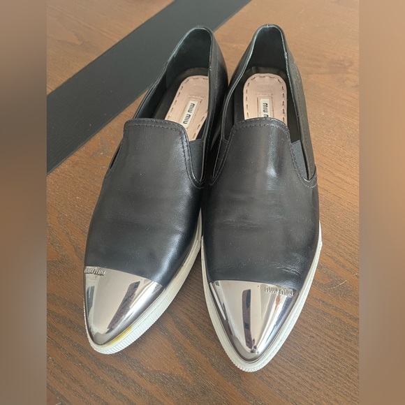 Miu Miu
Metal-Toe Leather Skate Shoes 40.5 - Picture 2 of 11